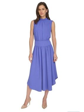 Calvin Klein Women’s Lilac Purple A-Line Sleeveless Midi Dress Size: 10 NWT